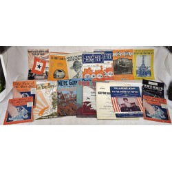 Collection of World War I; Great War Sheet Music, with Graphic Covers (17 volumes)